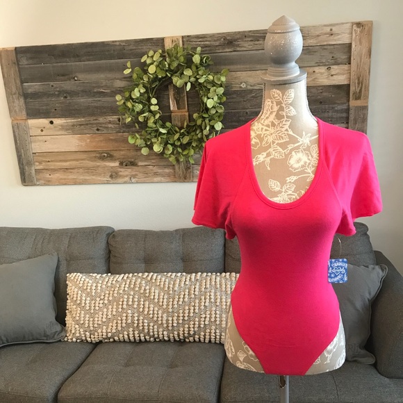 NWT Free People Byron Bodysuit- Red - Picture 3 of 8